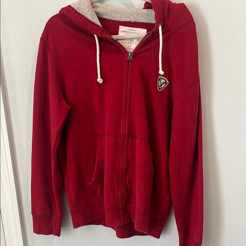 Red Zip-Up Hoodie